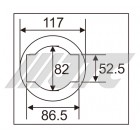 Головка для ступичной гайки 3/4" 86,5 x 52,5, Ø82 (BPW-16T) 7887 JTC