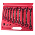         Набор ключей рожково-накидных с трещоткой 8-19мм 10ед. 3028 JTC