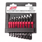         Набор ключей рожково-накидных с трещоткой 8-17мм 9ед. 5051 JTC