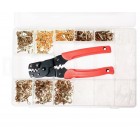 Комплект автомобильных клемм неизолированных и обжимные клещи 551ед. 2028 JTC Комплект автомобильных клемм неизолированных и обжимные клещи 551ед. 2028 JTC